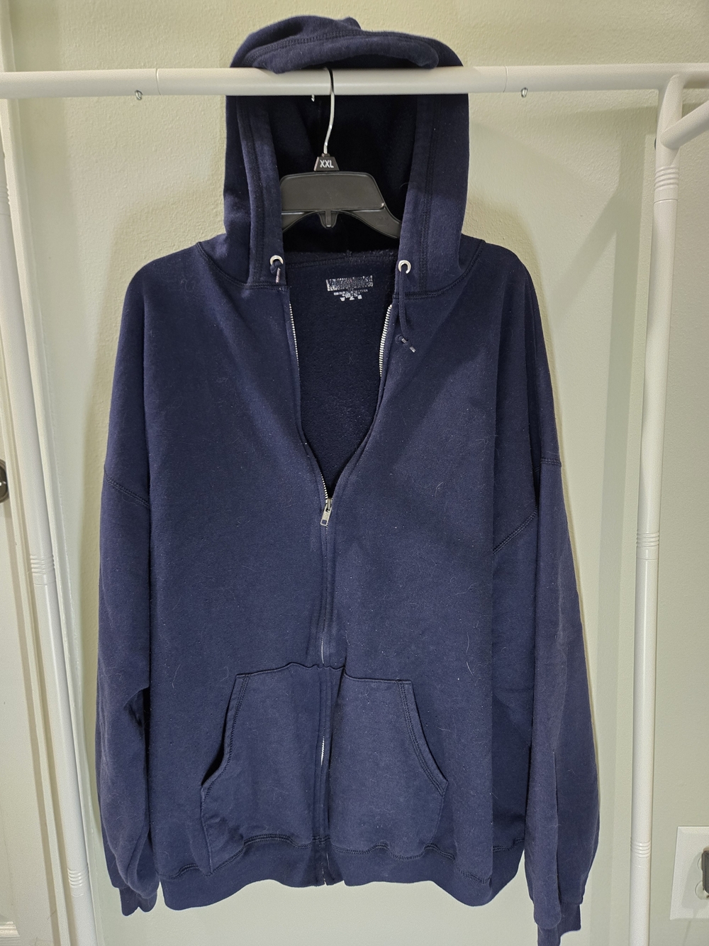 Classic Navy Full-Zip Hoodie Sweatshirt
